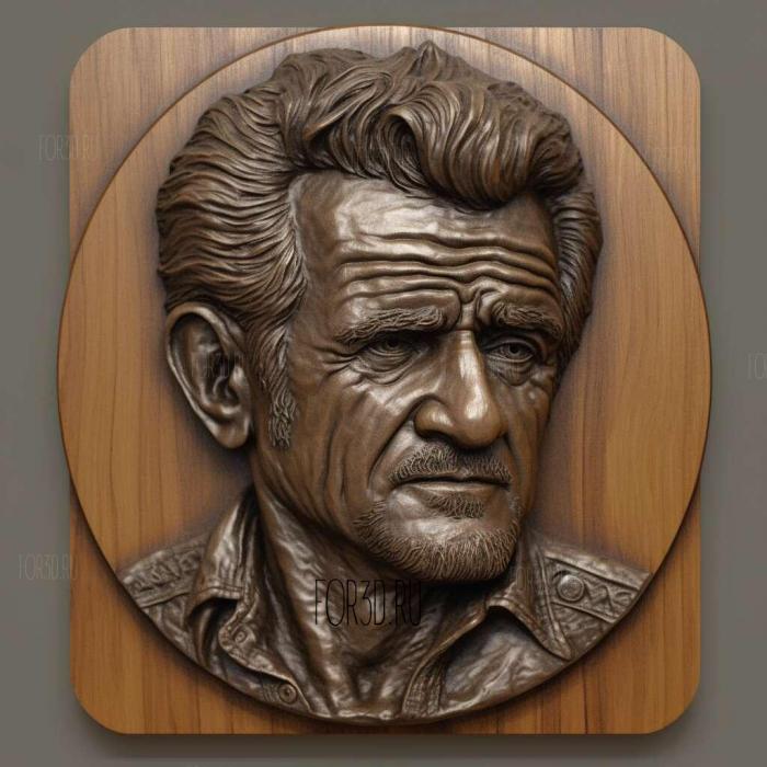 Mel Gibson 3 stl model for CNC